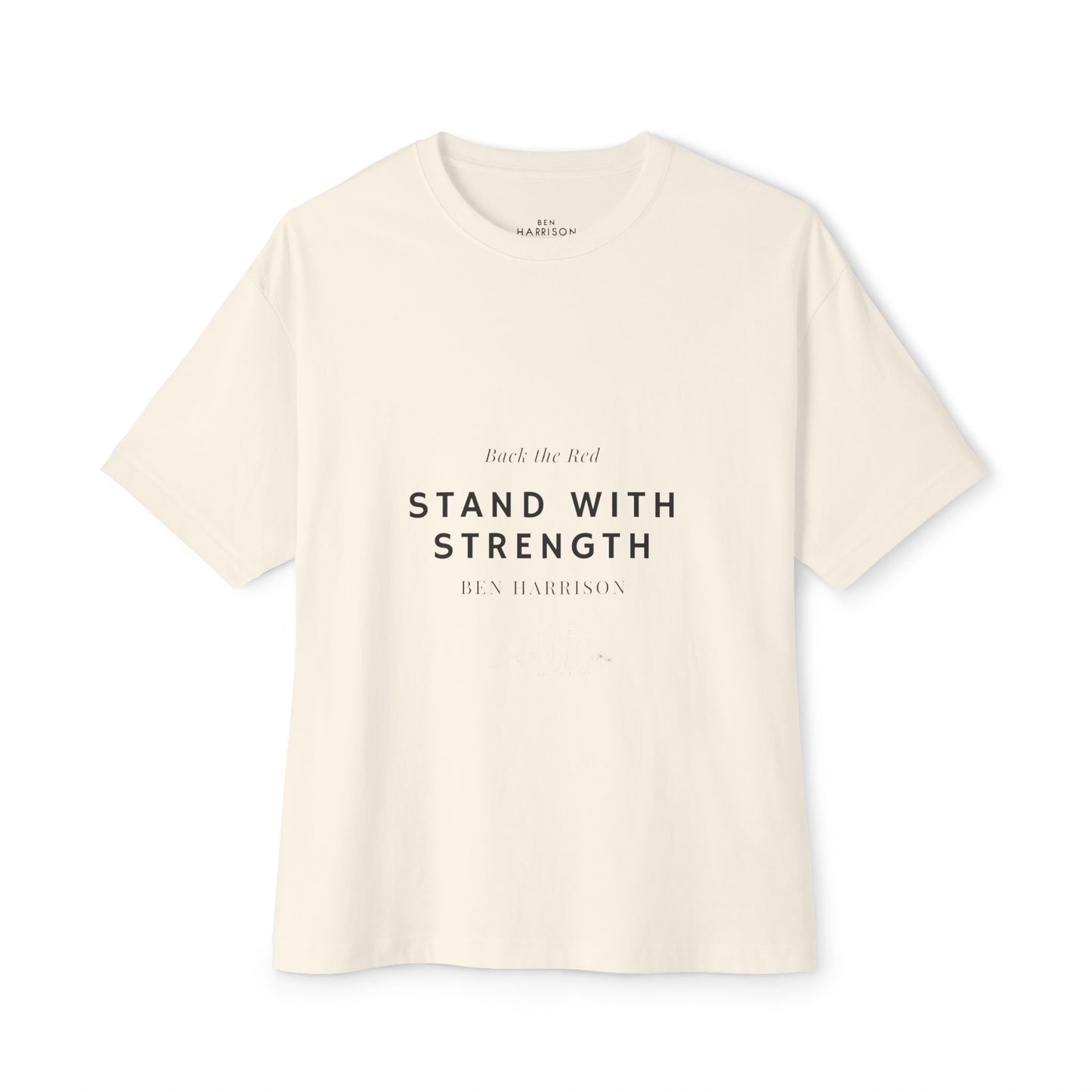 Apoye al rojo con fuerza | Camiseta unisex cuadrada